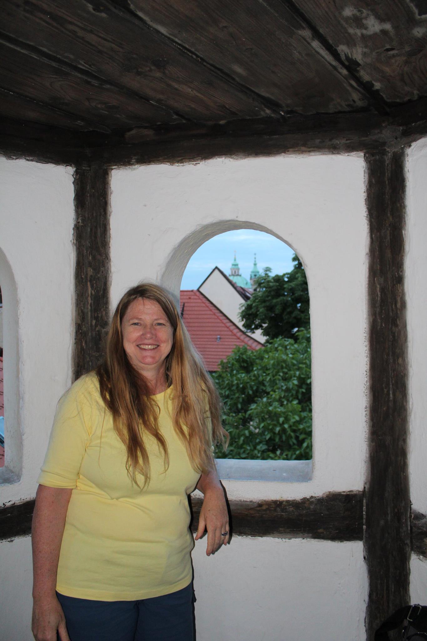 Dr Burns in Sir Edward Kelley's Tower at Most